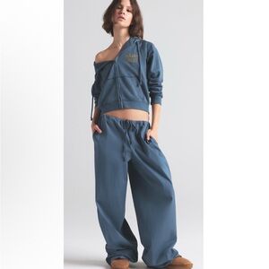 NWT SKIMS Cotton Jersey Straight Leg Pants (XL, harbor)